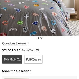 Pottery Barn Teen Multicolor NFL Logo Twin Duvet Cover